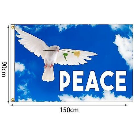 Drapeau de la paix, colombe de la paix du monde Symbole de la paix Drapeau pour patio Pelouse Maison Outdoor Dcor F