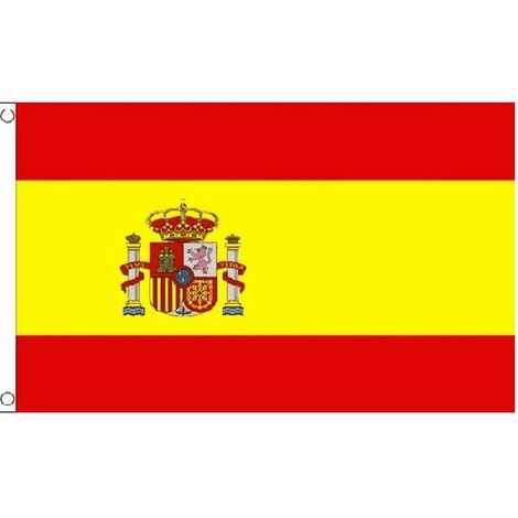 Drapeau de l'Espagne 100% polyester – Dimensions 90 x 150 cm – Décoration de jardin pour événements sportifs et célébrations – Sud Trading