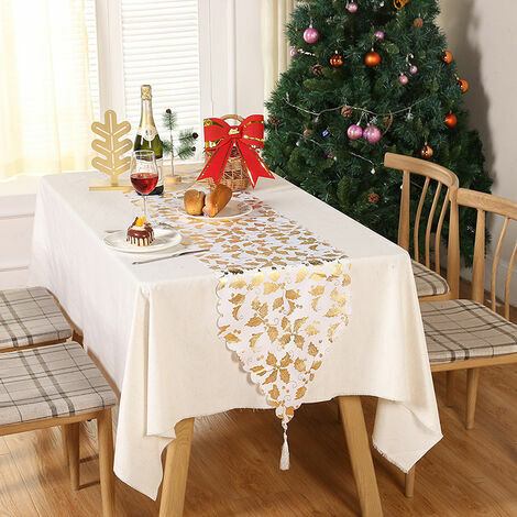 Drapeau de table de décoration de Noël Drapeau de table de décoration de jour de Noël Nappe de sapin de Noël