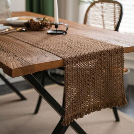 Drapeau de table, drapeau de table kaki tissé uni, idéal pour les fêtes
