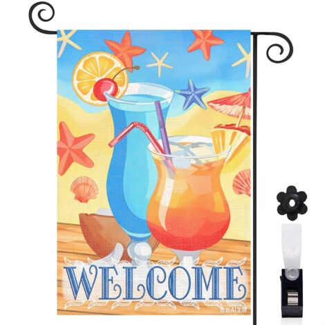 Drapeau vertical décoration boissons fraîches pour jardin d'été 30 x 45 cm extérieur