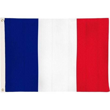 MINKUROW Drapeaux drapeau de la France avec 2 oeillets métalliques, résistants aux intempéries - drapeau national français 90 x 150 cm, tricolore