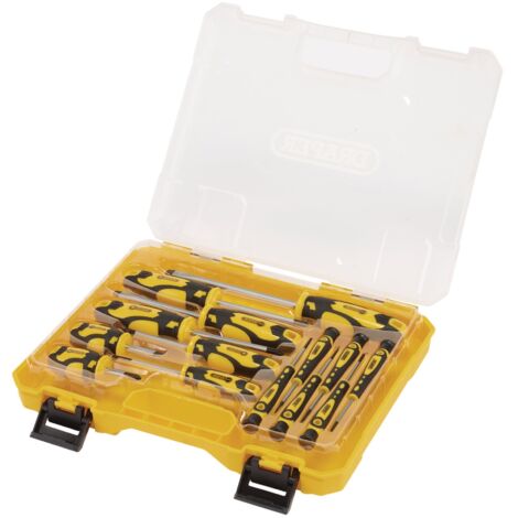 Draper 03988 Screwdriver Set with Case, Yellow (14 Pieces)