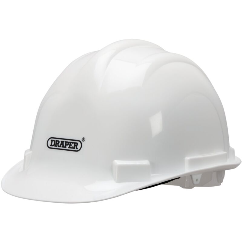 Draper 08908 White Safety Helmet for Construction and Industrial Use