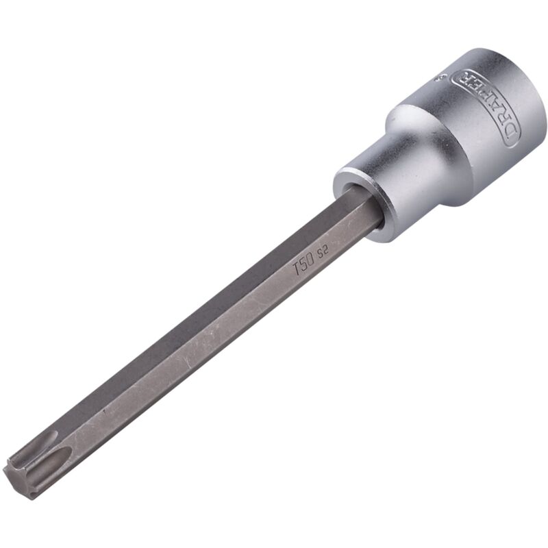 Tx T50 125MM 1/2DR. 08968 tx-star® Socket Bit, 1/2' Sq. Dr., T50 x 125mm - Draper