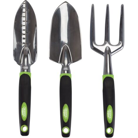 Draper 08992 Aluminium Hand Fork and Trowel Set (3 Piece)
