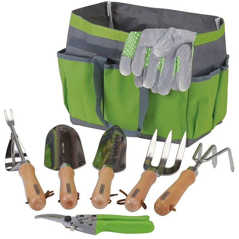 Image of Draper Expert - draper 08997 stainless steel garden tool set with storage bag (8 piece)