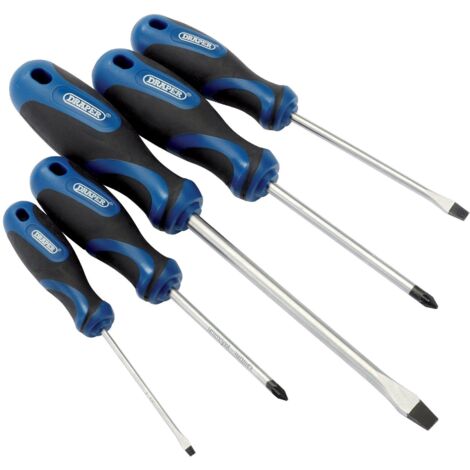 Draper 09783 Soft Grip Screwdriver Set – 5 Piece Professional Hand Tools for Precision and Comfort