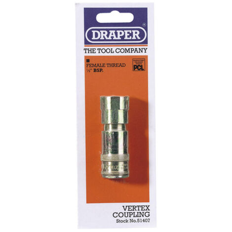 Draper 1/2" BSP Taper Female Thread Vertex Air Coupling (51407)