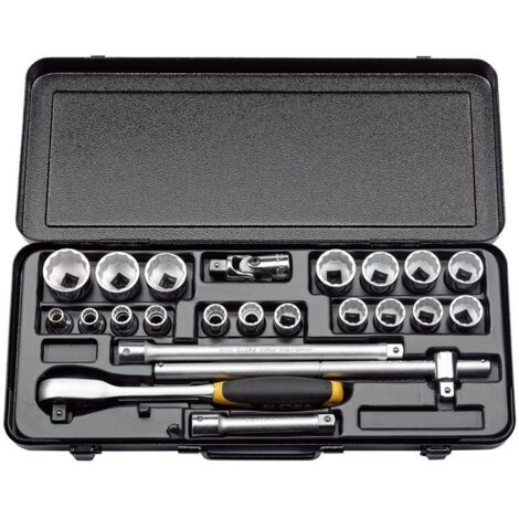 Draper 1/2 Inch Drive Socket Set (23 Pieces) - Imperial AF 50649, 1/2" Square Drive Automotive Tool Kit