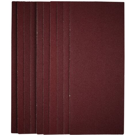 Draper 1/2 Sanding Sheets, 115 x 280mm, 80 Grit, Pack of 10