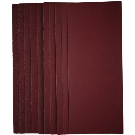 Draper 1/2 Sanding Sheets Pack of 10, Assorted Grit, 115 x 280mm
