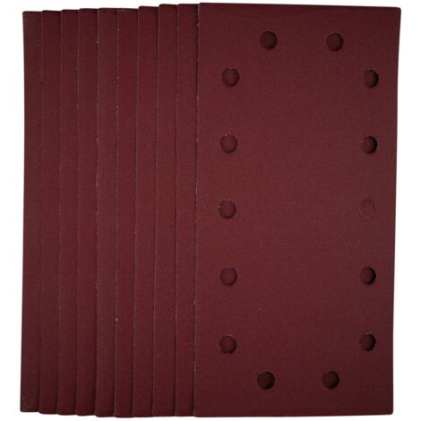 Draper 1/2 Sanding Sheets with Hook and Loop, 115 x 230mm, 240 Grit, Pack of 10