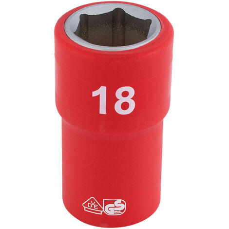 Draper 1/2 Sq. Dr. Fully Insulated VDE Socket (18mm) (31869)