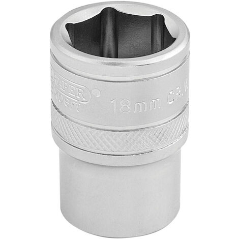 Draper 1/2 Square Drive 6 Point Metric Socket (18mm) (16608)