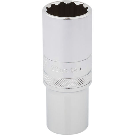 Draper 1/2 Square Drive Hi-Torq&174 12 Point Deep Socket (22mm) (33788)