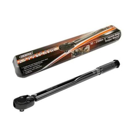 DRAPER 1/2"" TORQUE WRENCH CV STEEL RATCHET GARAGE TOOL 30-210NM 64535 LBFT