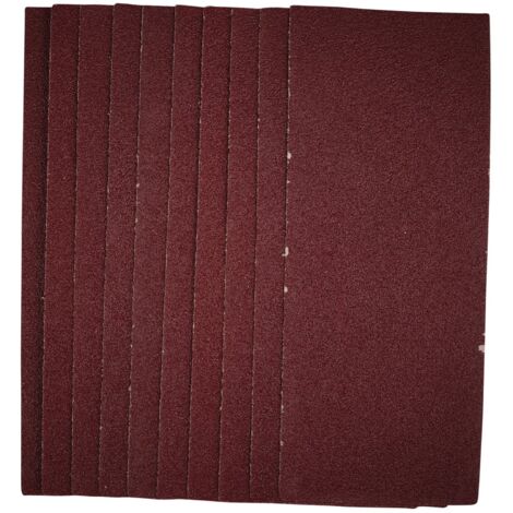 Draper 1/3 Sanding Sheets Pack of 10, 93 x 230mm, 40 Grit for Wood and Metal Sanding