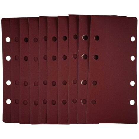 Draper 1/3 Sheet Sanding Sheets with Hook and Loop, 93 x 190mm, 240 Grit, Pack of 10
