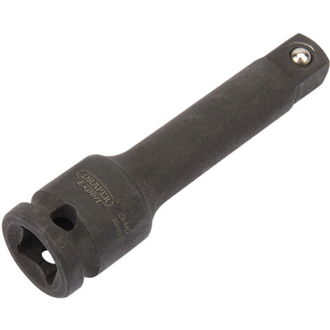 Draper 1/4" Drive 50mm Impact Extension Bar with Spring-Loaded Mechanism, Hardened and Tempered for Durability (Model 07012)