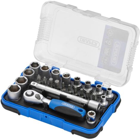 Draper 1/4-Inch Drive Metric Socket Set (25 Pieces) - Model 16354