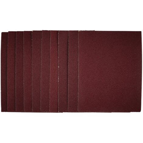 Draper 1/4 Sanding Sheets, 115 x 150mm, 80 Grit, Pack of 10