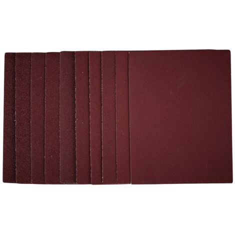 Draper 1/4 Sanding Sheets Pack of 10, Assorted Grit, 115 x 150mm