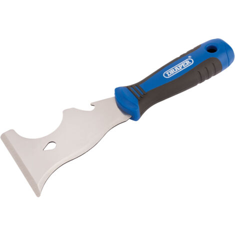 Draper 10-in-1 Soft Grip Multi-Function Scraper - Versatile Hand Tool for Painting, Wallpaper Removal, and Surface Preparation