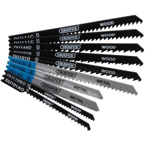 Draper 10-Piece Assorted BIM and HCS Jigsaw Blade Set for Wood and Metal (Model 43470)