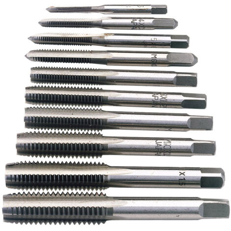 Draper 10-Piece Metric Hand Tap Set (Model 79200) for Precision Thread Cutting