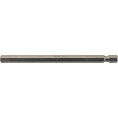 Draper 100mm (4-inch) Hex Shank Insert Bit Set – 6.0mm Hexagonal E-Shank, 1/4" Drive, Model 64375