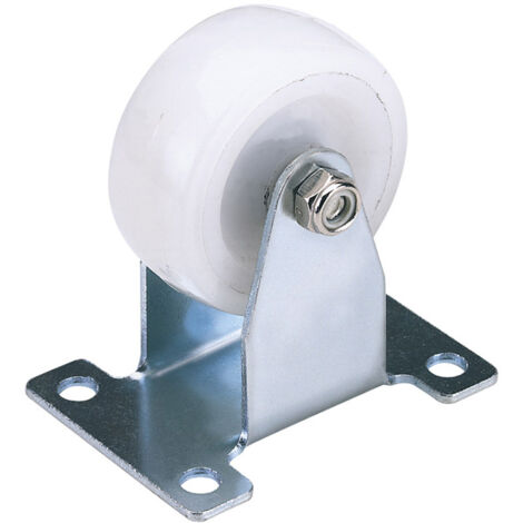 Draper 100mm Diameter Fixed Plate Nylon Wheel with 125kg Safe Working Load (Model 65507)