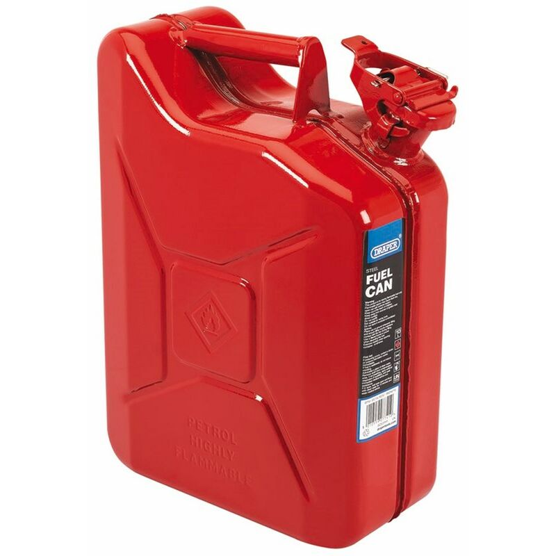 07741 - 10L Steel Fuel Can (Red) - Draper