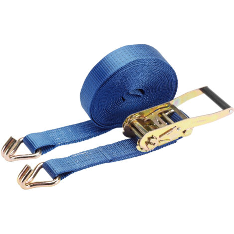 Draper 10M x 50mm 2500kg Heavy-Duty Ratchet Tie Down Strap with Hook (Model 60953)