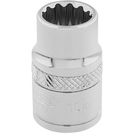 Draper 10mm 12-Point 3/8" Square Drive Hi-Torq® Socket (Polished Chrome) – Model 32770