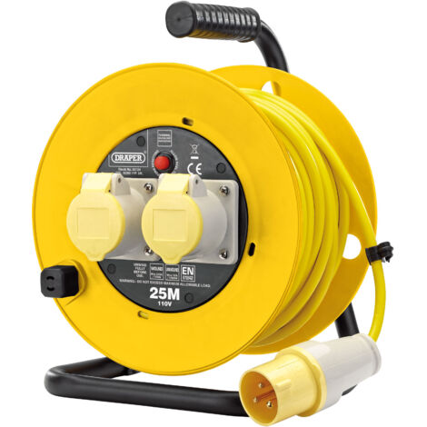 Draper 110V Twin Extension Cable Reel (25M) – Model 02124