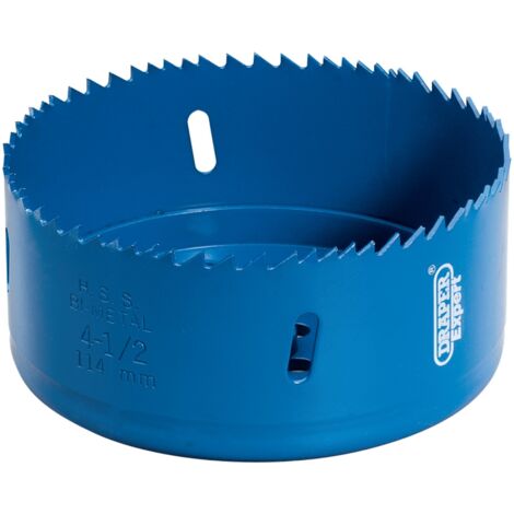 Draper 114mm High-Speed Bi-Metal HSS Holesaw Blade with Variable Pitch for Precise Cutting - Model 41095