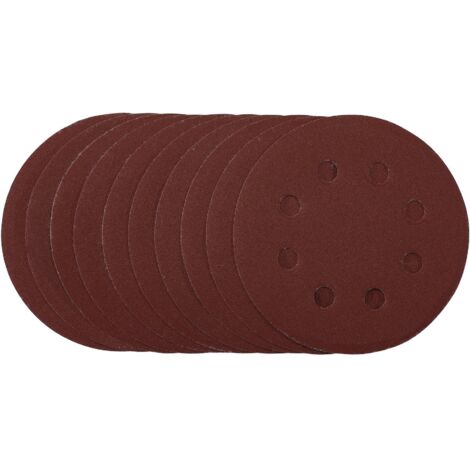 Draper 115mm Hook & Loop Sanding Discs, 240 Grit, Pack of 10