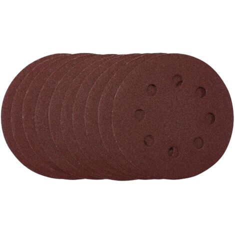 Draper 115mm Sanding Discs, 120 Grit, Hook & Loop, Pack of 10