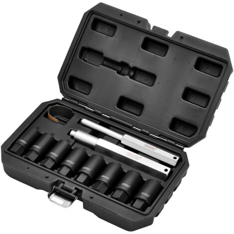Draper 12402 Locking Wheel Nut Removal Set – 10-Piece Professional Tool Kit for Automotive Wheel Security and Removal
