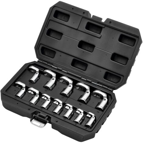 Draper 12403 Flexible Crowfoot Socket Wrench Set – 12-Piece, 3/8 Inch Square Drive