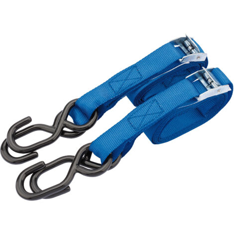 Draper 125kg Capacity Ratcheting Tie Down Strap Set – 2.5M x 25mm, 2-Piece Kit (Model 60962)