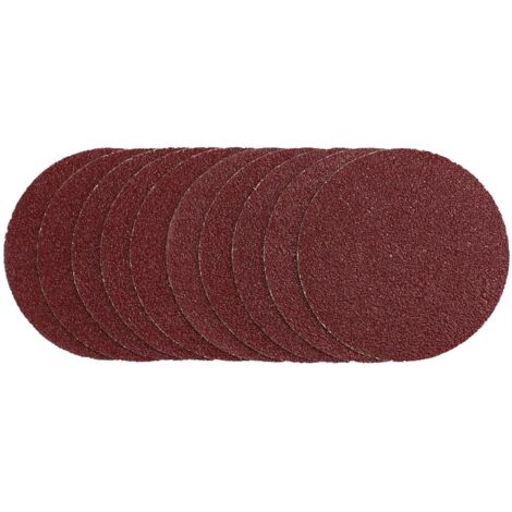 Draper 125mm Hook & Loop Sanding Discs, 40 Grit, Pack of 10