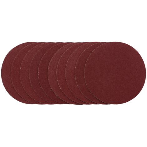 Draper 125mm Sanding Discs, 80 Grit, Hook & Loop, Pack of 10