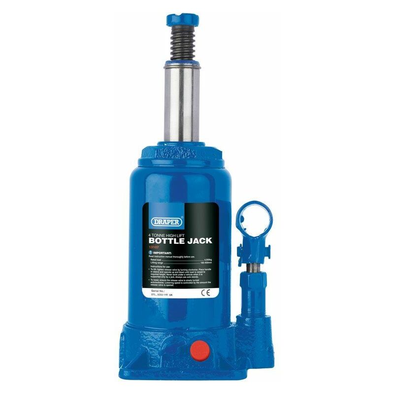 Draper - High Lift Hydraulic Bottle Jack (4 Tonne) (13107)