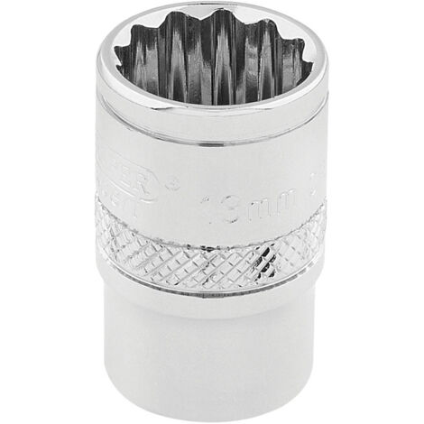Draper 13mm 12-Point 3/8-Inch Drive Metric Socket in Polished Chrome, Model 32776