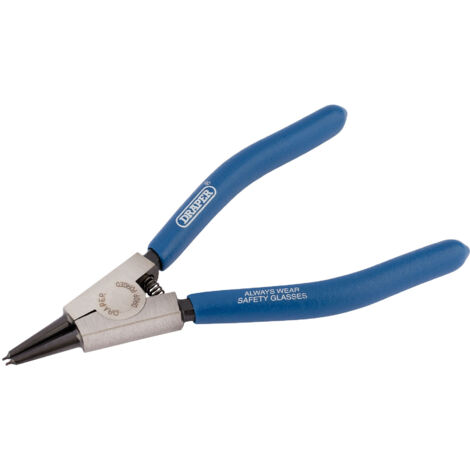 Draper 140mm External Circlip Pliers with Straight Tips – Heavy-Duty External Circlip Removal Tool
