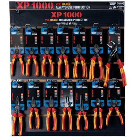 Draper 14328 XP1000 VDE Plier Profile for Slat Wall and Toolbar (28 Piece)