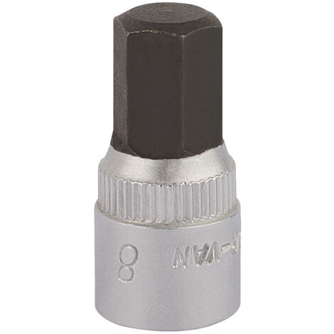Draper 1455-IN 8mm (5/16 inch) Square Drive Elora Hexagon Screwdriver Socket for 1/4 inch Drive
