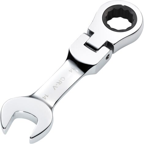 Draper 14MM STUBBY FLEX RACT. SPANNER 27970 27970 HI-TORQÂ® Metric Stubby Flexible Head Ratchet Combination Spanner
